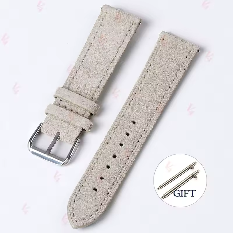 18mm 19mm 20mm 22mm Vintage Suede Cowhide Watch Strap Handmade Watch Band Gray Brown Green Quick Release Bracelet for Men Women - Image 13