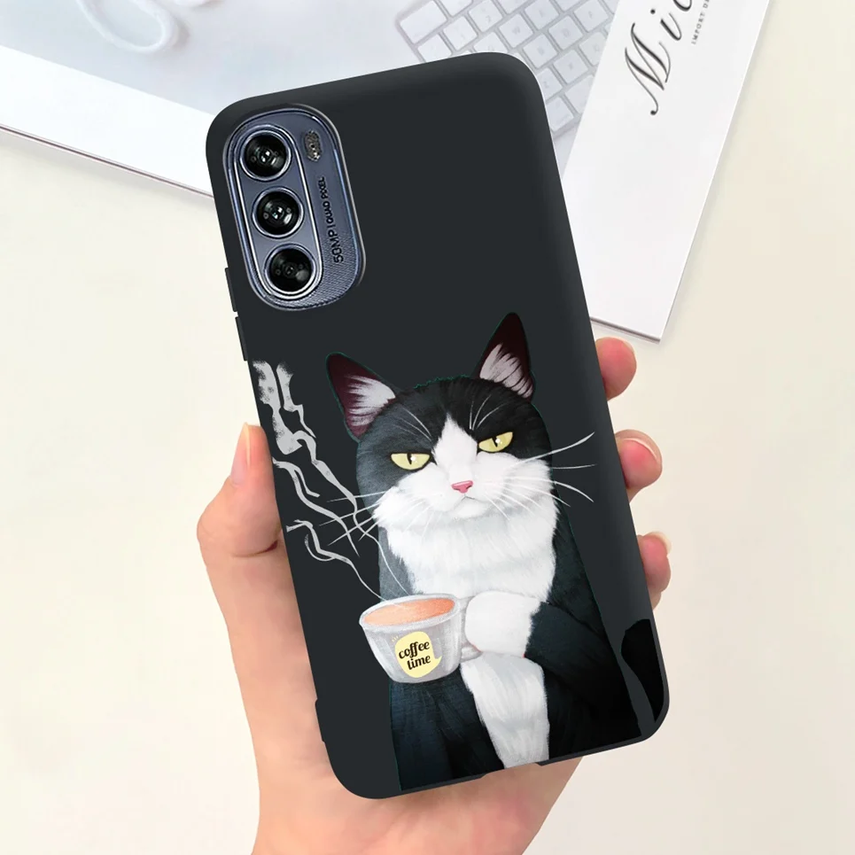 For Moto G62 5G Motorola Funda Case Cool Cartoon Luxury Painting Phone Case On Motorola G62 5G Back Cover Soft Black Silicone