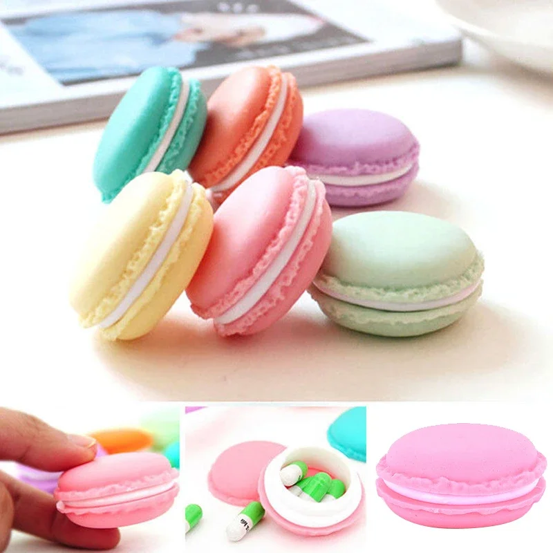 Macaron Candy Color Mini Pill Box Portable Jewelry Storage Case Small Medicine Container Cute Pill Bottle Birthday Gift