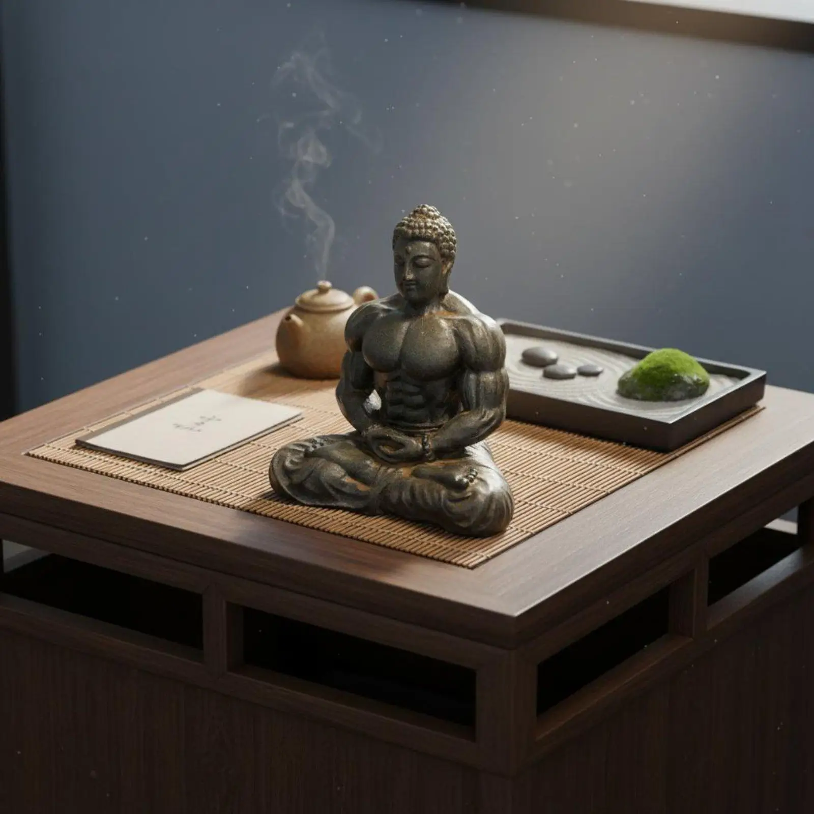 Tranquil Zen Statue Resin Decorative Sculpture Meditative Buddha Figure Ornament for Office or Gift