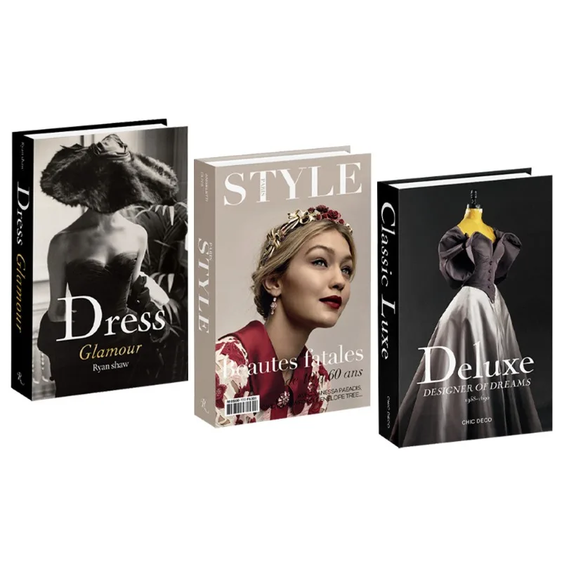 3 stks/set Nep Boek Luxe Fotografie Props Boeken Decor Eenvoudige Moderne Faux Boeken Salontafel Props Boek Ornamenten