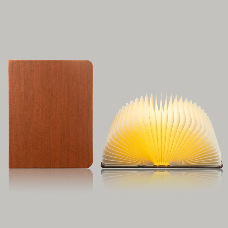 LED-boeklicht Kinderen Houten leeslamp USB-nachtkastje Lamp 3-kleuren Slaapkamer Art Decor Nachtlampje voor kinderen Verjaardagscadeau
