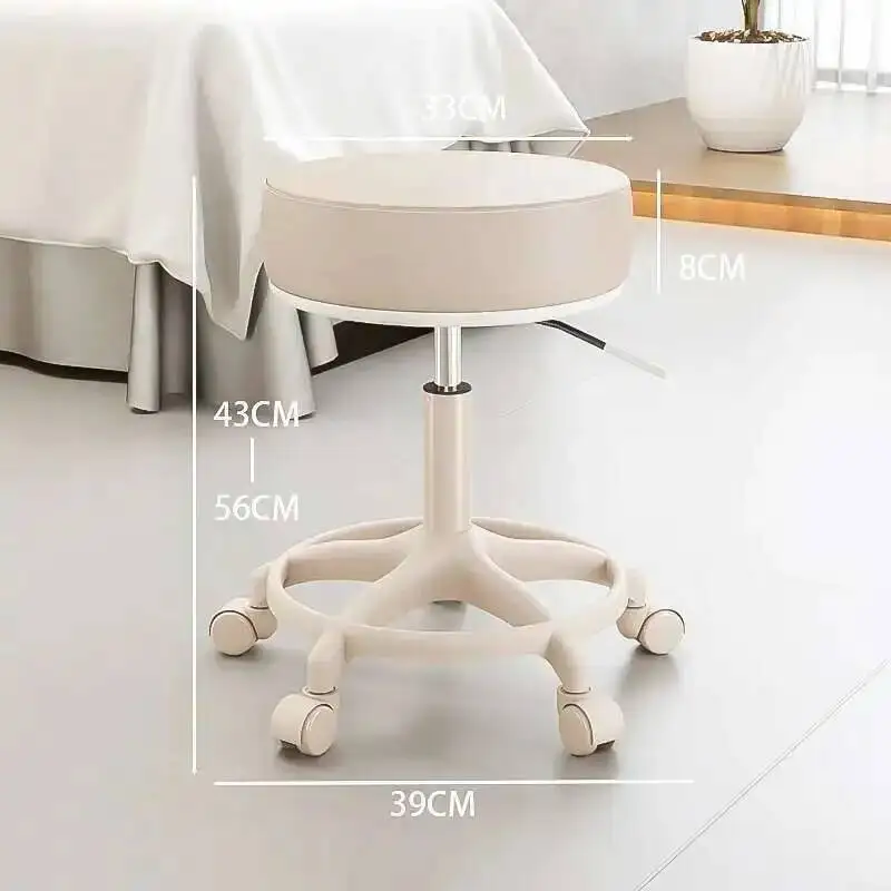 كرسي صالون كراسي مصفف الشعر غرفة المعيشة عجلات دوارة مسمار الدورية المهنية تصفيف الشعر صالون الحلاقة Cadeira De Barbeiro #2