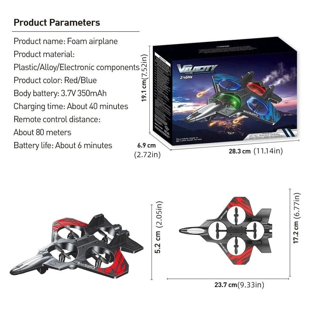 Schiuma EPP telecomandata Schiuma Fighter ricaricabile 2.4G Stunt Quattro motori elicottero giocattolo rilevamento di gravità portatile