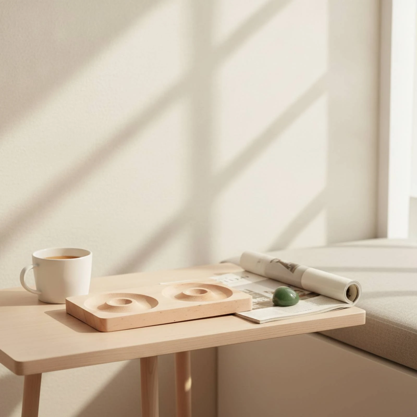 Wooden Jewelry Display Tray Minimalist Bracelet Display Tray Desk Organizer Handmade-Style Sturdy for Crafters, Craft Fairs