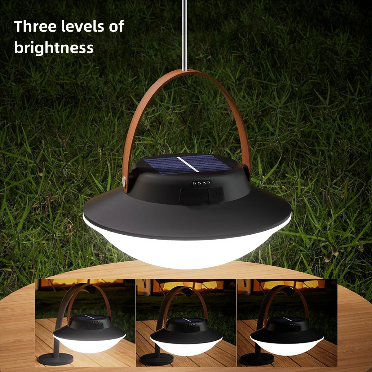 LED Solar Hanging Light Garden Waterproof USB/Solar Powered Lamp Outdoor Trekking Tent Emergency Energy-saving Camping Lights