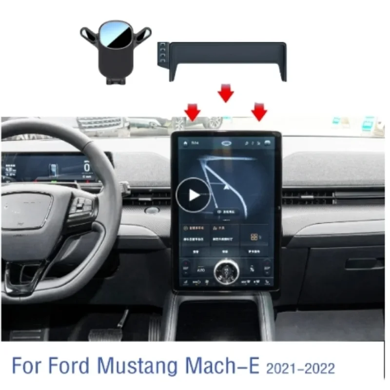 For Ford Mustang Mach-E 2021 2022 Car Phone Holder 15.5-inch Screen Fixed Navigation Bracket Charging Car Accessories