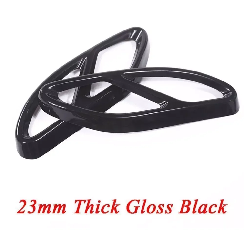

2pcs Car Exhaust Pipe Tip Cover Black Plastic Durable For Mercedes Benz A B C E Class CLA GLC GLE GLS Car Accessories