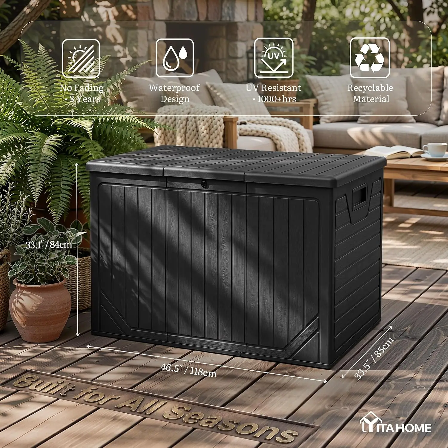 XXL 230 Gallon Extra Large Outdoor Deck Box