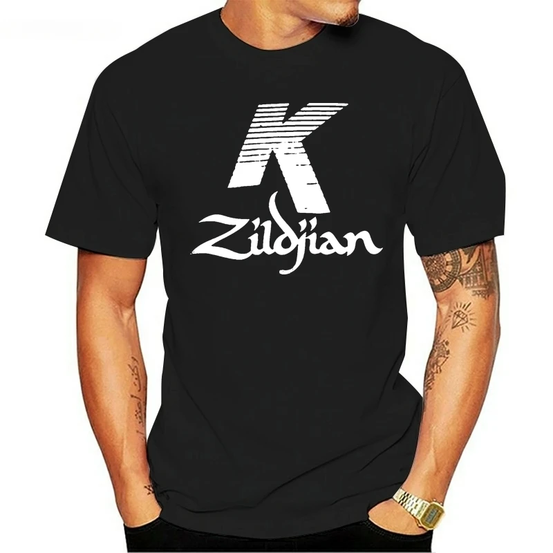 Zildjian K Percussion Drums Cymbal Logo Mens Black T-Shirt Cotton Printed Short Sleeves Funny Graphic Tee Shirt