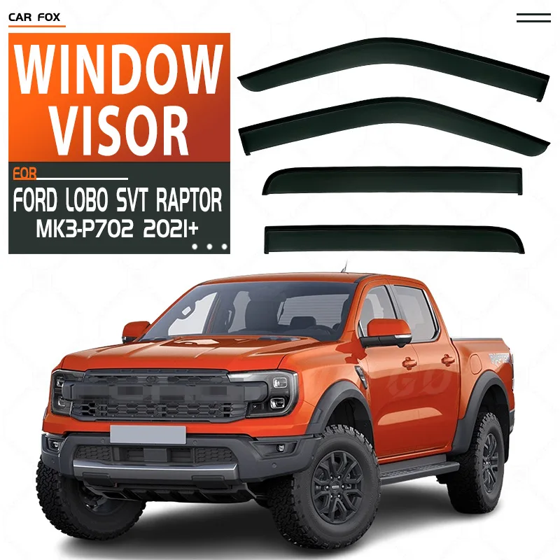 

For FORD Lobo SVT Raptor P415 P552 P702 Car Window Visor Awning Shelters Windshield Side Window Rain Sun Shade Auto Accessories