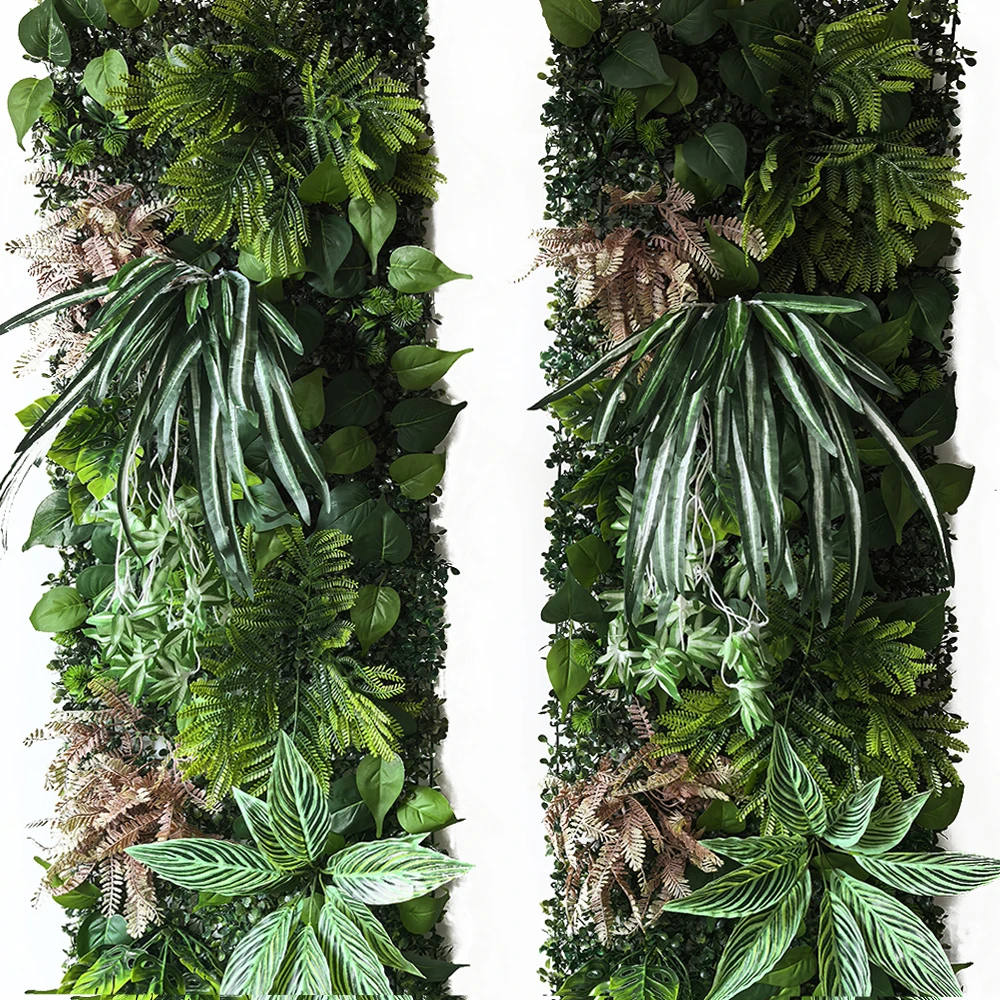 

3D Artificial Plant Wall Lawn Plastic Home Garden Decoration Green Carpet Grass Fake Plant Wall Panel 40 x 120CM 1 piece