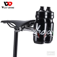 WEST BIKING-portabotellas de agua para bicicleta, doble taza, soporte de extensión para sillín, soportes para hervidor de ciclismo, piezas de accesorios para bicicleta de montaña y carretera