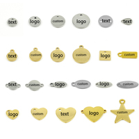 50-500pcs Customized Custom Laser Engrave Name LOGO Stainless Steel Personalized Necklace Extend Chain Tail Tag Jewelry Charm