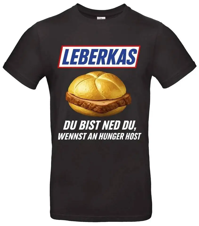 Men's Vintage Funny Leberkas Meme T Shirt Women Streetwear Oversized Tee Unisex Short Sleeve O-Neck Loose Tops 100% Cotton