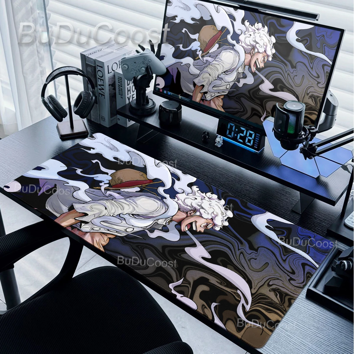 ONE PIECE Roronoa Zoro Anime Mousepad Luffy Large Desk Mat Office Keyboard Rubber PC Non-slip Mouse Pad Gaming Accessories Rug