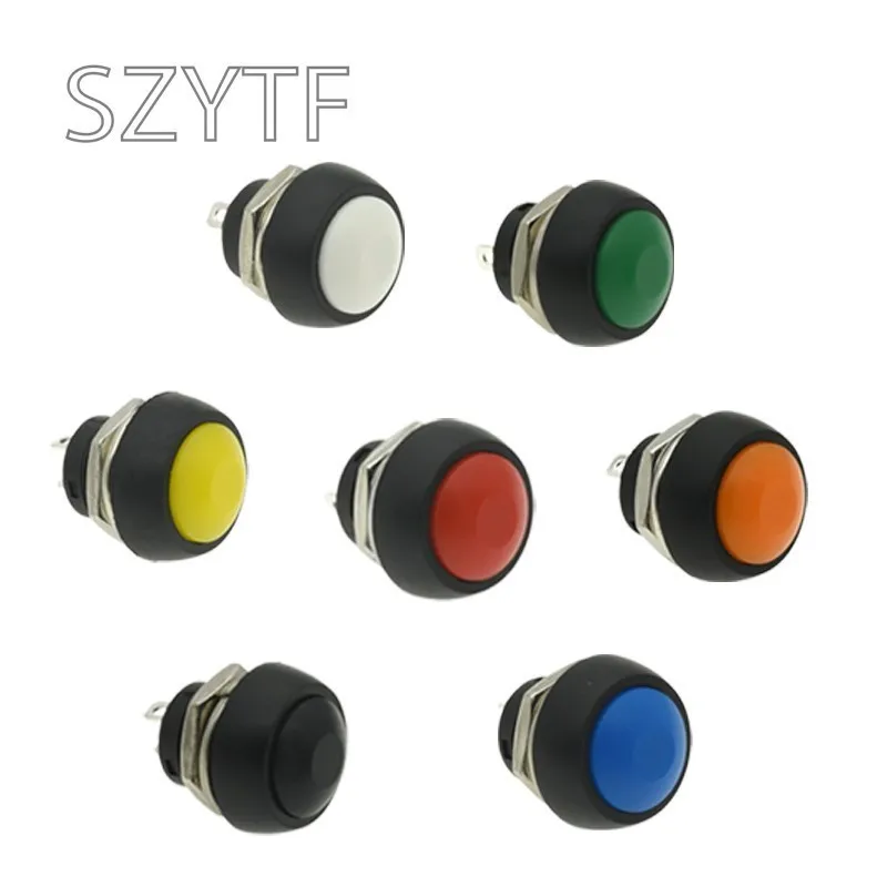 PBS-33B 2Pin Mini Switch 12MM Waterproof Momentary Push Button Switch Since The Reset Non-locking