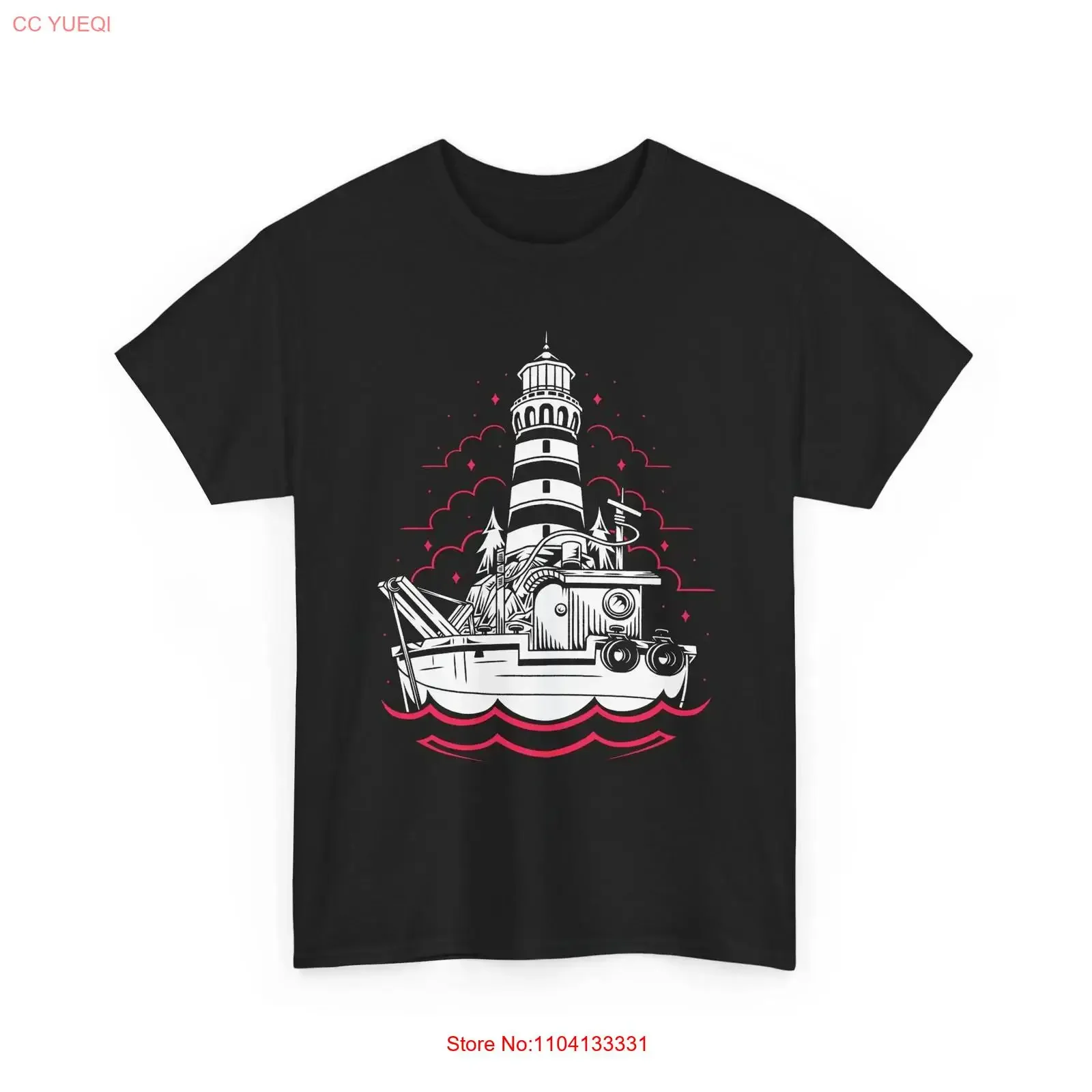 Boat Lighthouse T shirt Dredge Video Games Indie Game Fishing vintage Washed Slightly homme Stretched Comfortable Casual