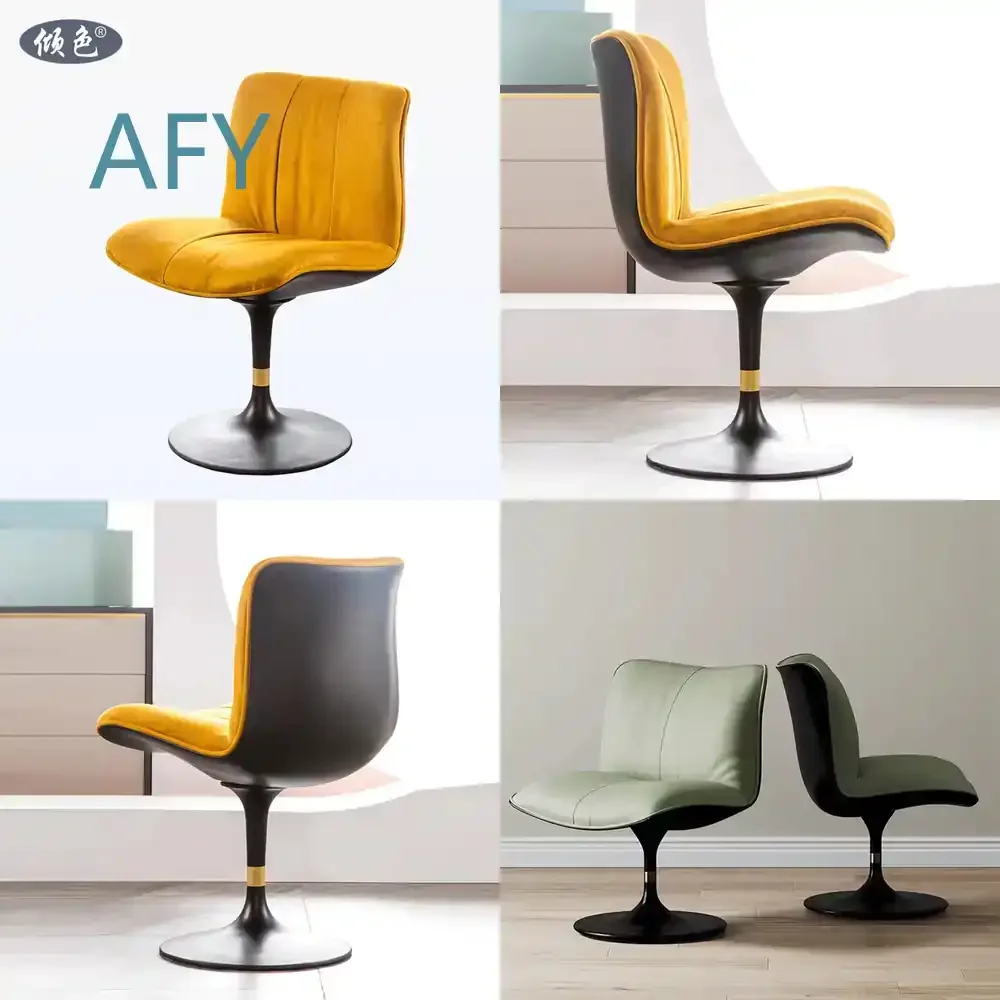 Marilyn Designer Italian Luxury Swivel Dining Chair for Home Use Modern Minimalist Bedroom Vanity Chair