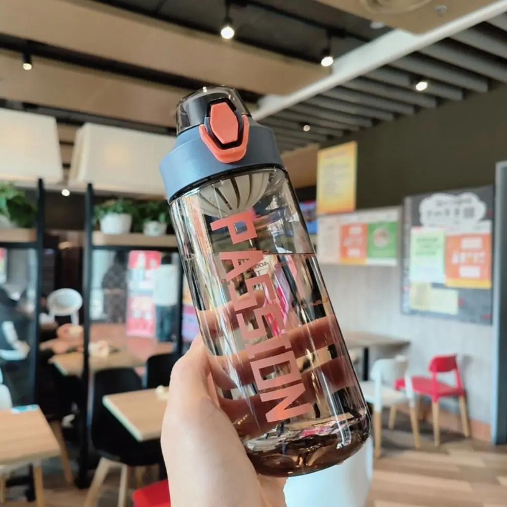 

PC Sports Water Bottle Button Type with Tea Strainer Colorful Plastic Cup Drop Resistant Leak Proof Outdoor Sports Kettle School