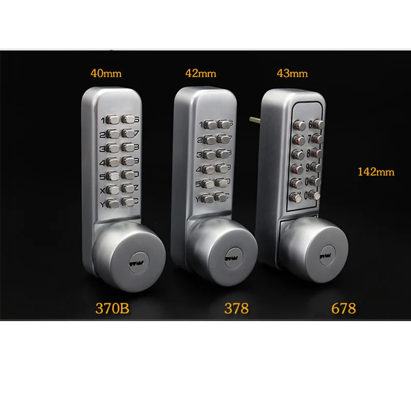 LACHCO  Mechanical Code Lock Digital Machinery Keypad Password Door Lock Stainless Steel Latch Zinc Alloy Silver L17009