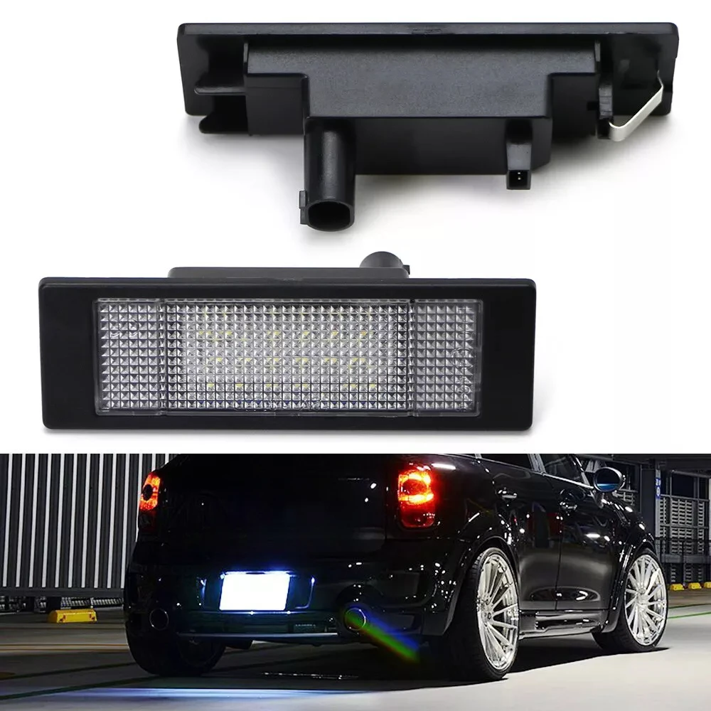 2x Fits For BMW E81 E87 F20 F21 E63 E64 F06 F12 F13 1 6 Series Z4 E86 E85 E89 X2 Gran Coupe SMD White Led License Plate Lights