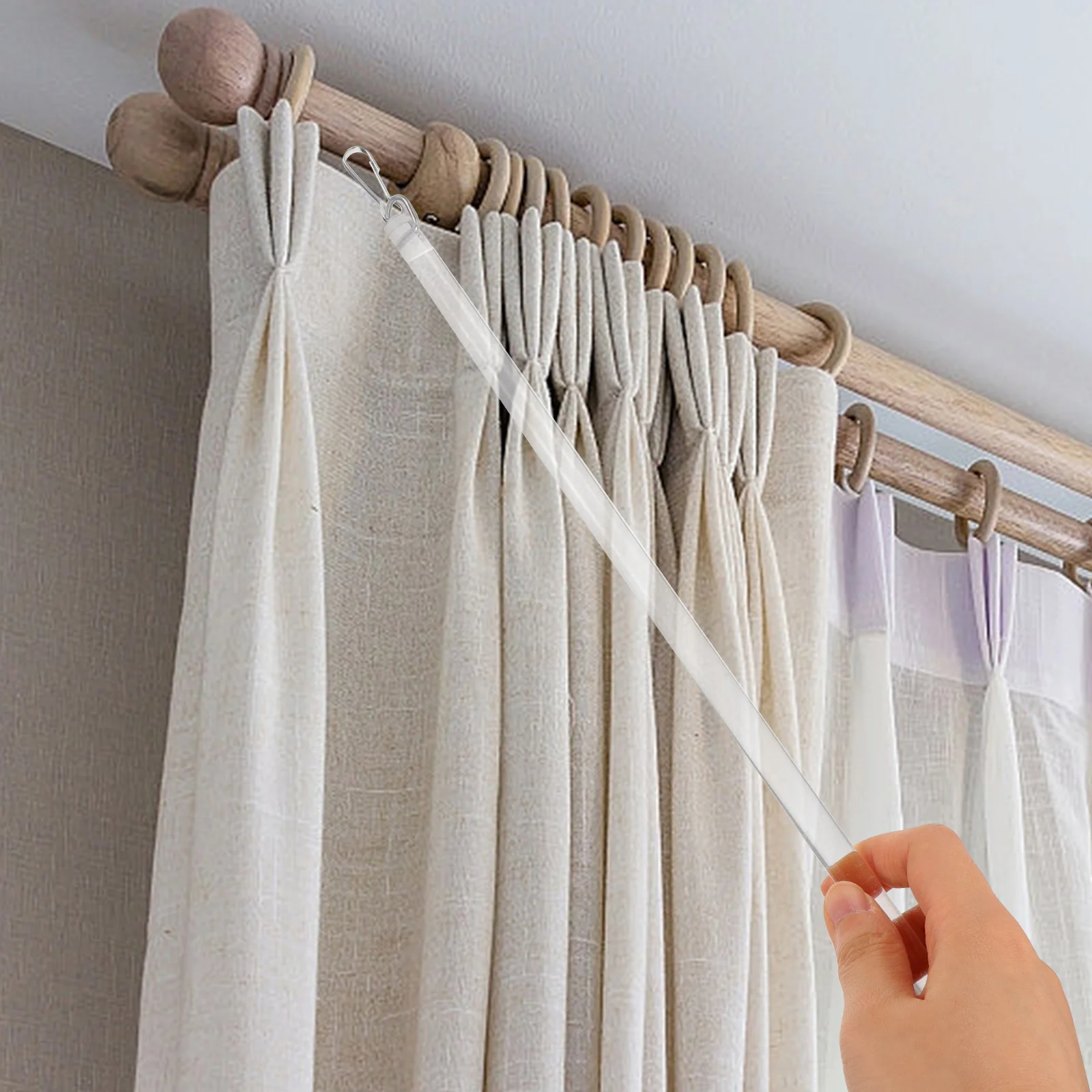 Lightweight Ergonomic Drapery Pull Rod Curtain Wand For Curtains Decorative Accessories Stylish Suitable Various Types Long