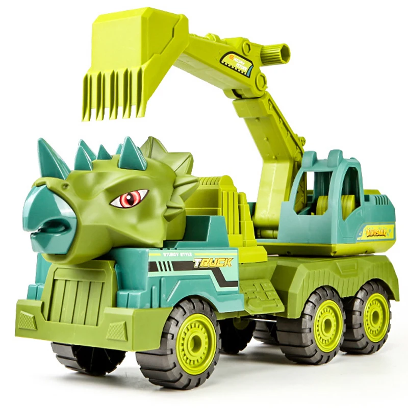 Children's Dinosaur Toy Car Large Engineering Vehicle Model Educational Toy Transport Vehicle Toy Boy Girl with Dinosaur Gifts