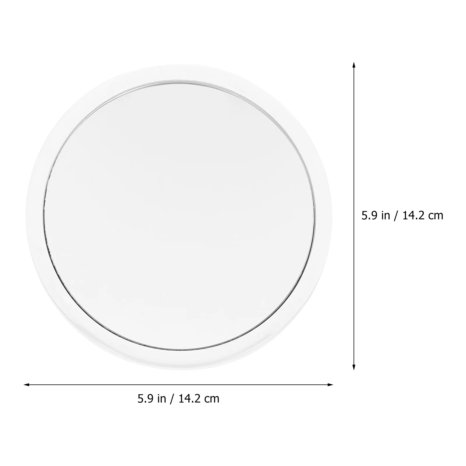 Miroir de poche avec ventouse grossissante, vanité de maquillage, pratique, acrylique blanc, utilisation 03