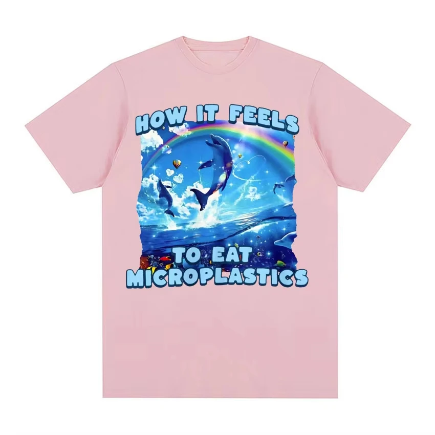 كيف يشعر أن يأكل البلاستيك الدقيق؟ تي شيرت نسائي Harajuku مضحك التعبير حزمة تي شيرت الموضة الجمالية تي شيرت بلايز Y2K