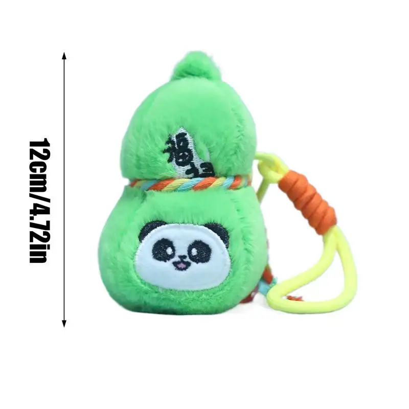 Gourd Keychain Pendant Stuffed Animal Plush Key Chain Toy Decorative Gourd Keyring Key Pendant For Good Luck Fortune Longevity