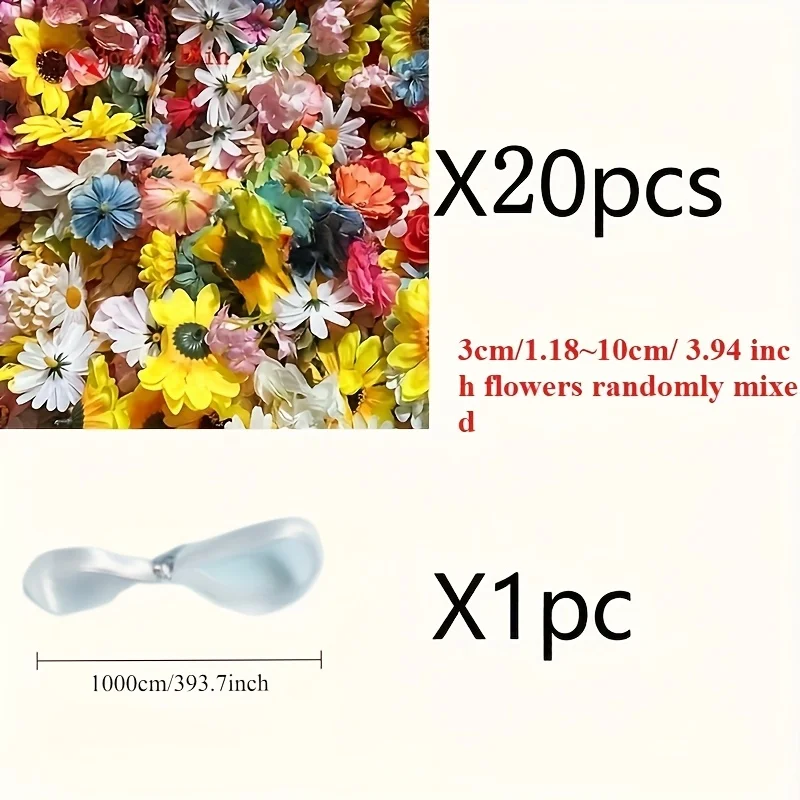 مجموعة واحدة، ستائر باب على شكل زهرة صناعية - زخارف معلقة على شكل زهور، مشهد شلال مياه الأمطار، مثالي لديكور الربيع والكريسماس