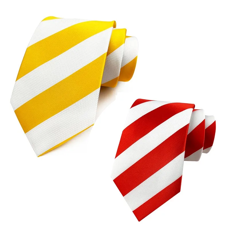 Men's 8cm Business Necktie Striped Executive Polyester Suit Accessory - Fashionable Clothing Neckwear for Professional Settings
