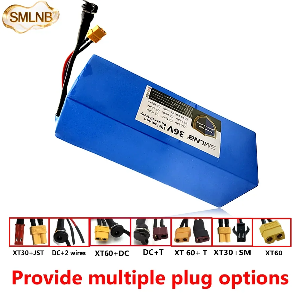 New 21700 10S3P Lithium ion Battery Pack 36V 15Ah 1000W Power Tool Battery Outdoor Backup Battery with 30A BMS, 42V 2A Charger