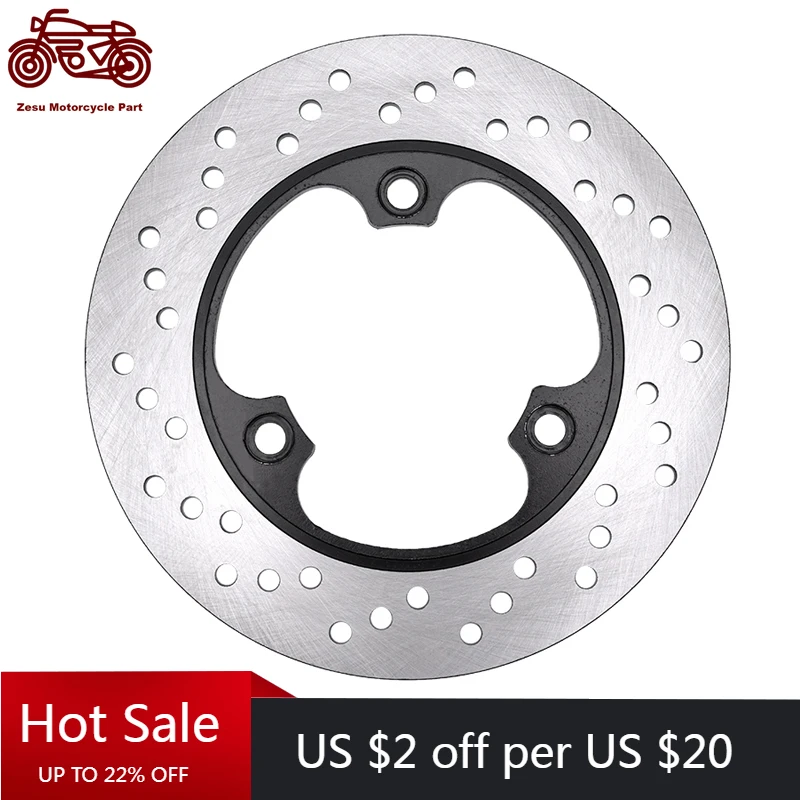 220mm Motorcycle Rear Brake Disc Floating Disk Rotor Brake Thickness 4mm For HONDA CBR250 MC17 MC19 CBR400 NC23 CBR500 CBR600