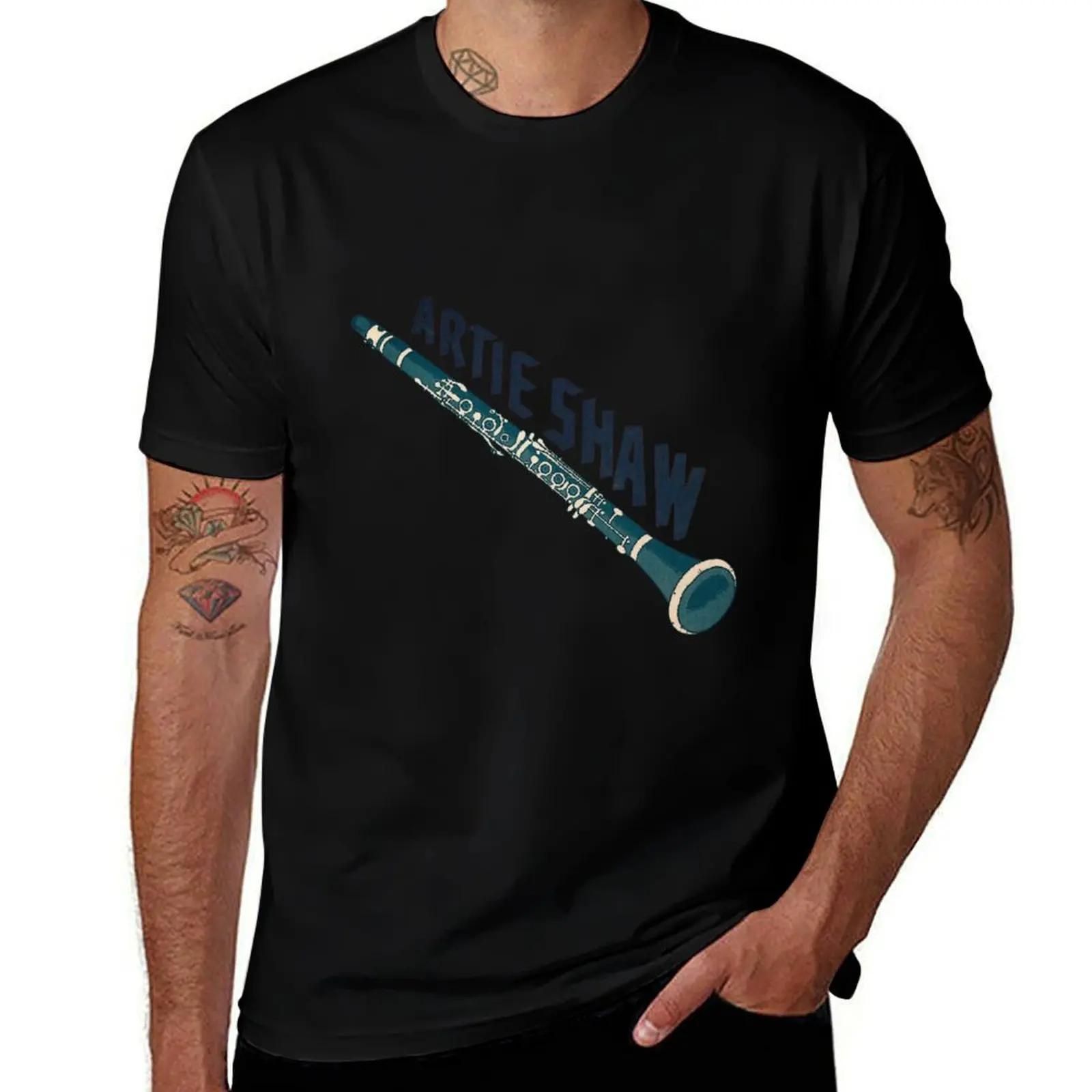 

Artie Shaw Clarinet Spellout T-Shirt anime shirt cotton man t-shirts summer clothes croswit shirt man designer t shirt men