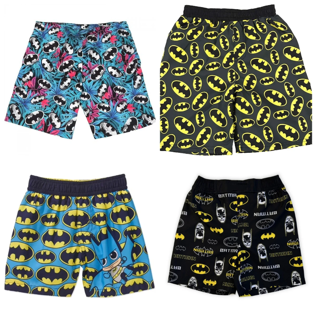 Adultos e Crianças se Transformam em Batman! Shorts de Praia Impressos em 3D com Estampa de Desenho Animado, Perfeitos para Férias Havaianas, Esportes e Lazer