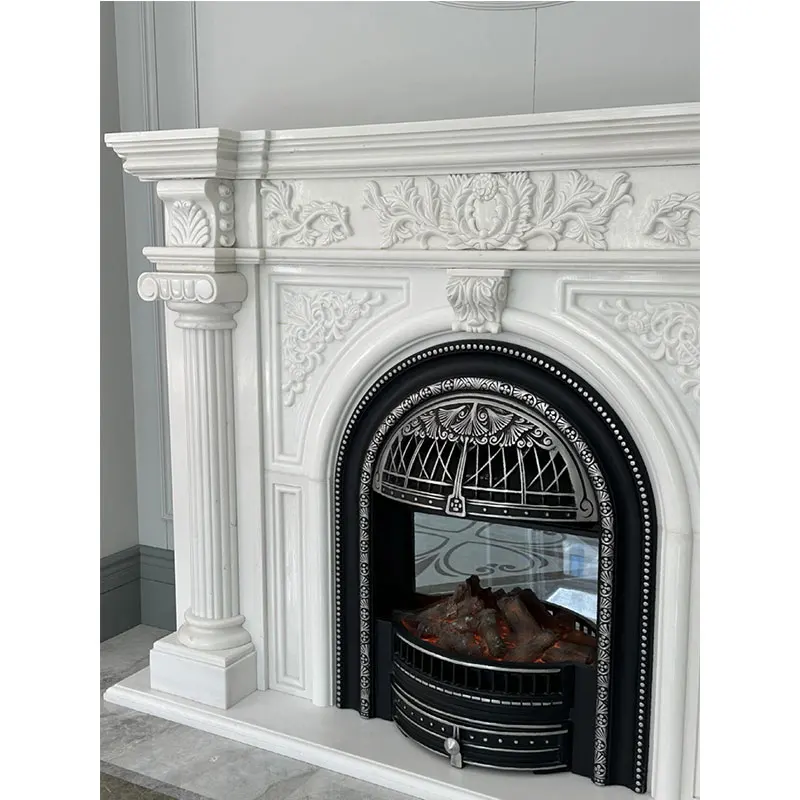 Modern luxury marble surrounds the interior with freestanding arch fittings