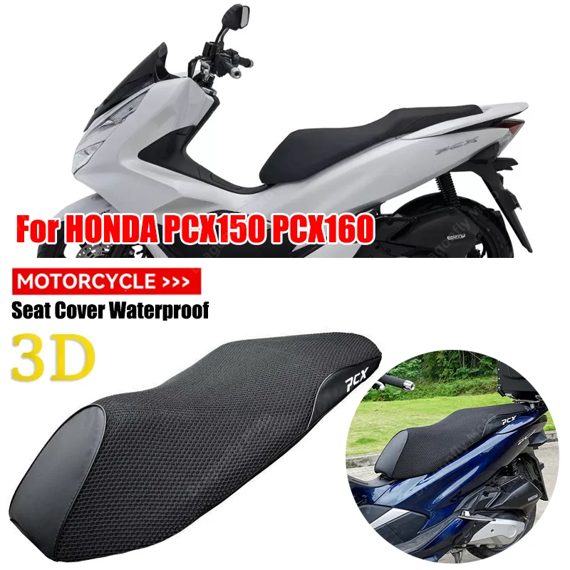 3D Mesh Fabric Motorcycle Seat Cover Breathable Antislip Summer Cushion For HONDA PCX150 PCX160 PCX 150 PCX 160 Scooter Bike