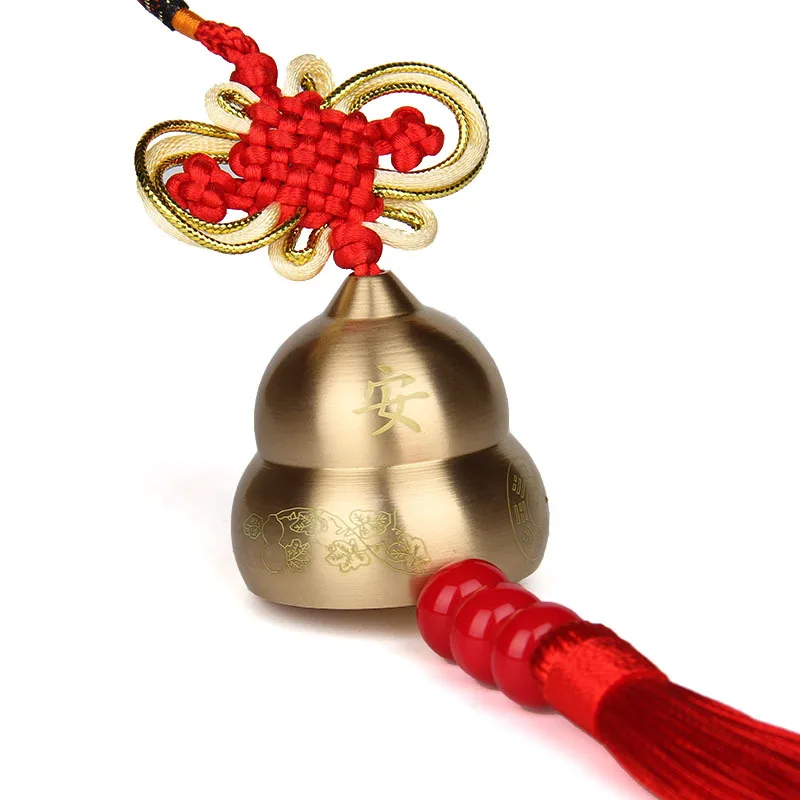 

Chinese Feng Shui Bell Five Emperor Copper Coin Pendant Car Home Decoration Bells for Peace and Safe