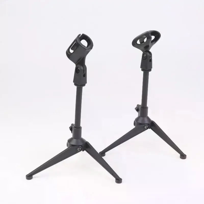 1Pcs Portable Table Stand Lightweight Bracket Adjustable Microphone Stand Desktop Tripod Table Stand Clip Holder