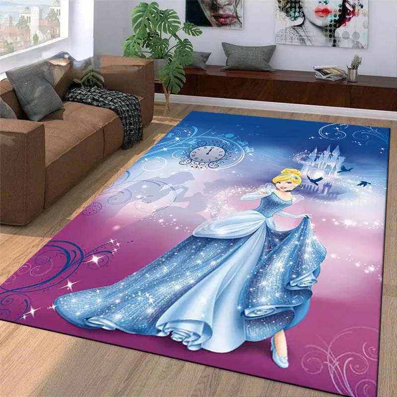 

15 Sizes Fairy Tales Cinderella Area Rug Carpet for Living Room Children's Bedroom Home Decor Sofa Doormat Floor Non-slip Mat