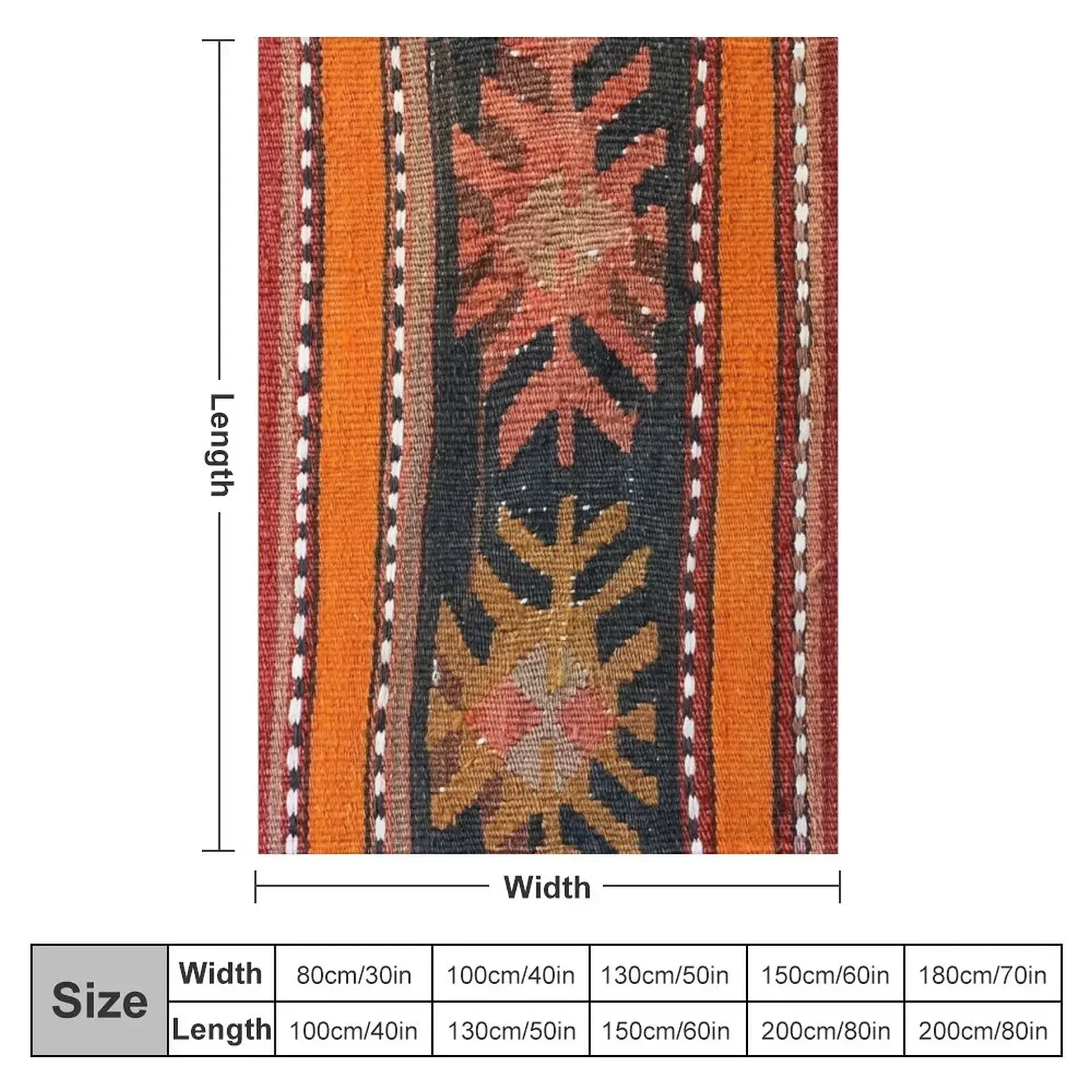 Decorative Kilim, Navaho Weave, Woven Textile Throw Blanket cosplay anime Warm Bed Soft Plush Plaid Comforter Softest Blankets