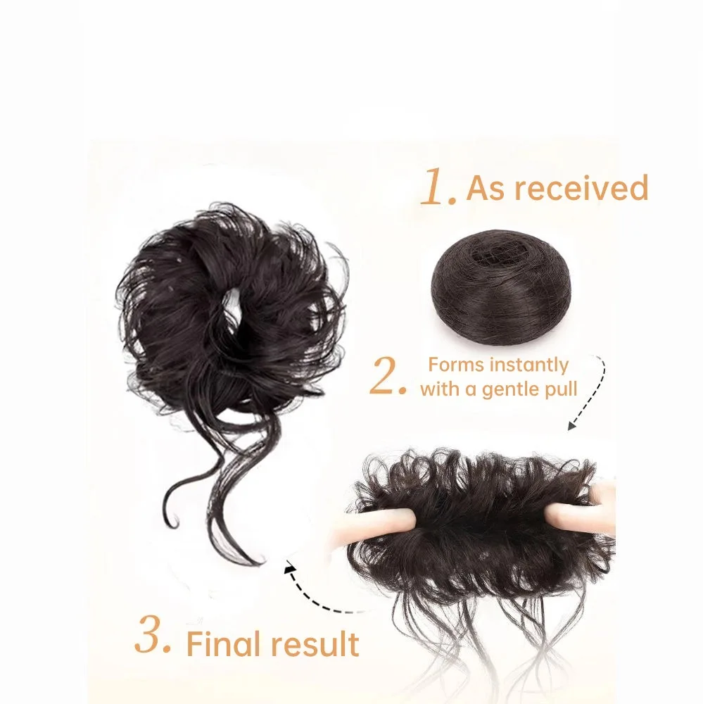 Peluca de mujer, gaviota rizada, peluca de donut, venta de liquidación, peluca de fibra sintética