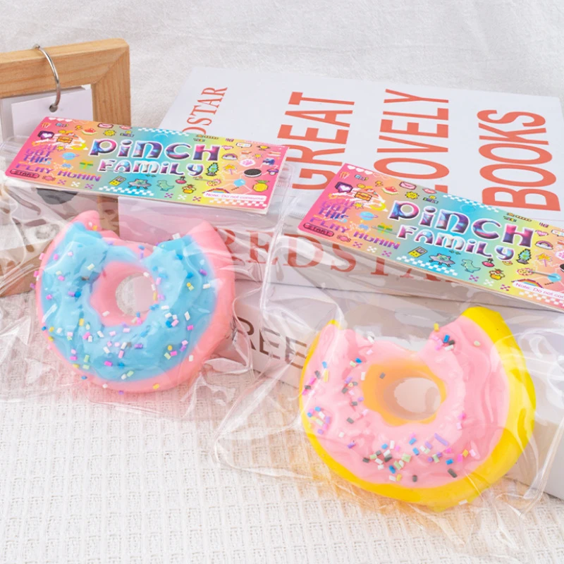 New Creative Simulation Cute Donut Soft Squeeze Vent Toys Funny  Novelty Realistic Food Modelling Adult Stress Relief Toys Gift