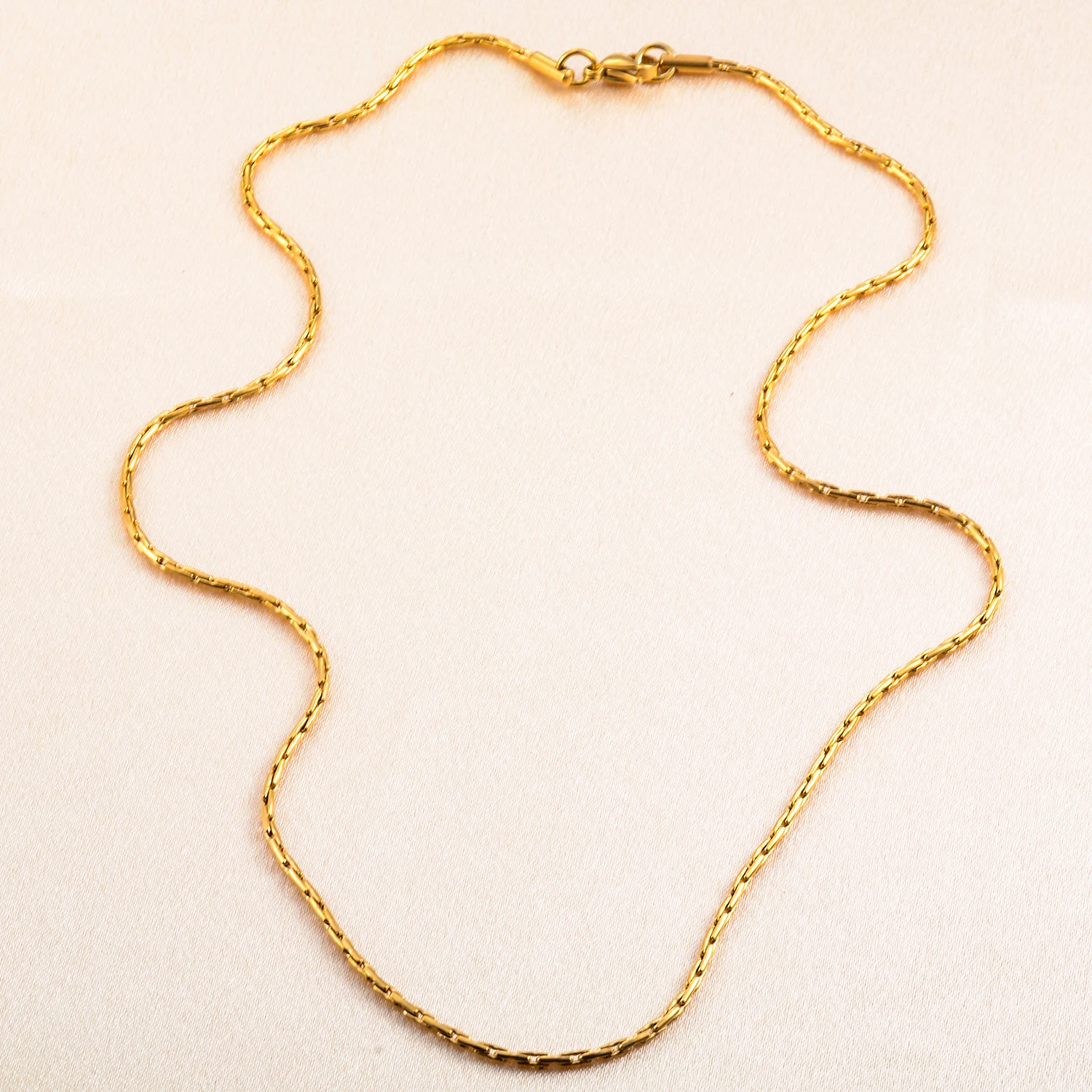 0.6/0.8/1/1.2/1.8/2.3mm Stainless Steel Gold Color Vertikal Tiny Chain Women Men's Necklace Party Gift Jewelry