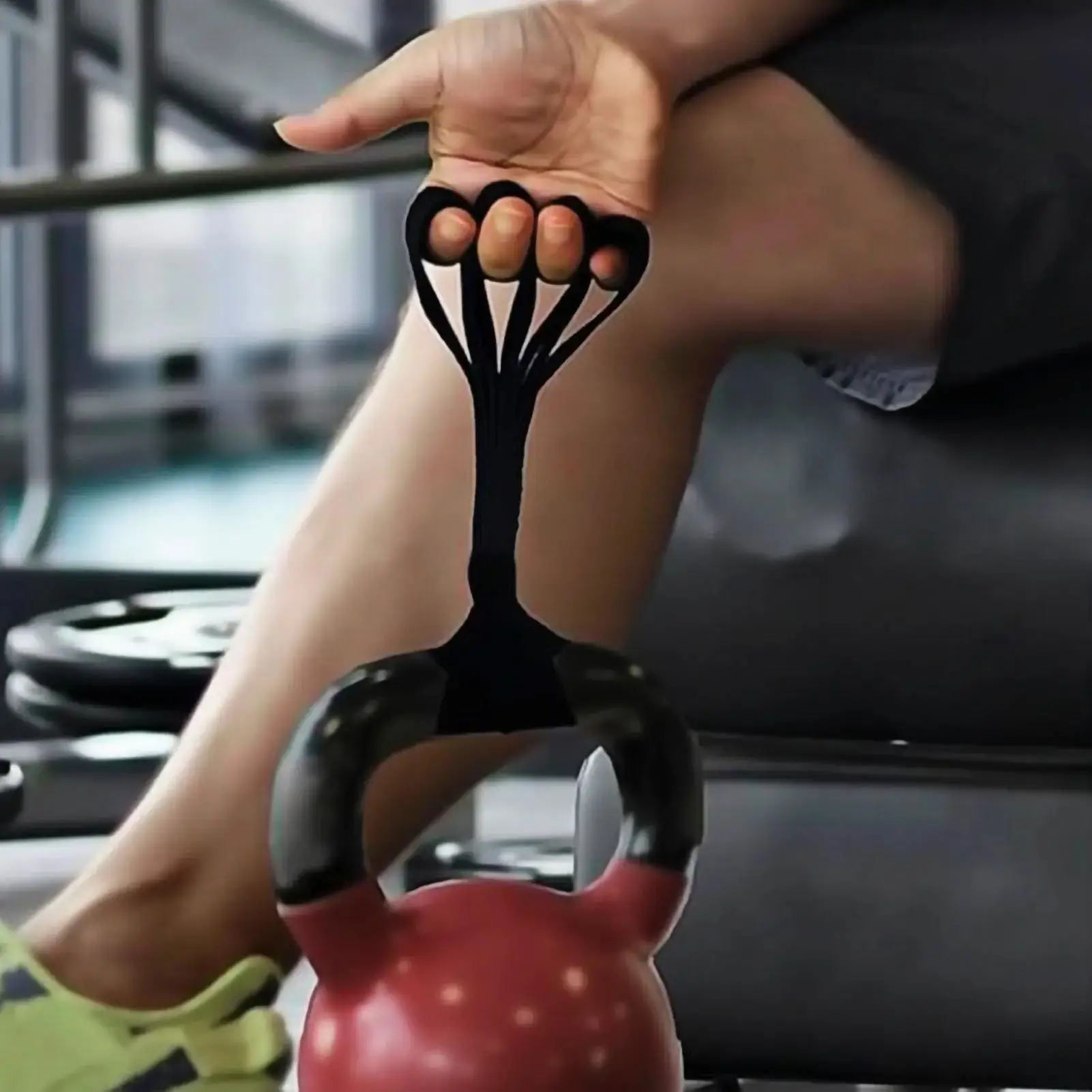 

Усилитель для захвата пальцев, тренажер для захвата с 4 пальцами, силовой тренажер для предплечья для скалолазания, спортивного зала, борьбы, домашних тренировок, бокса