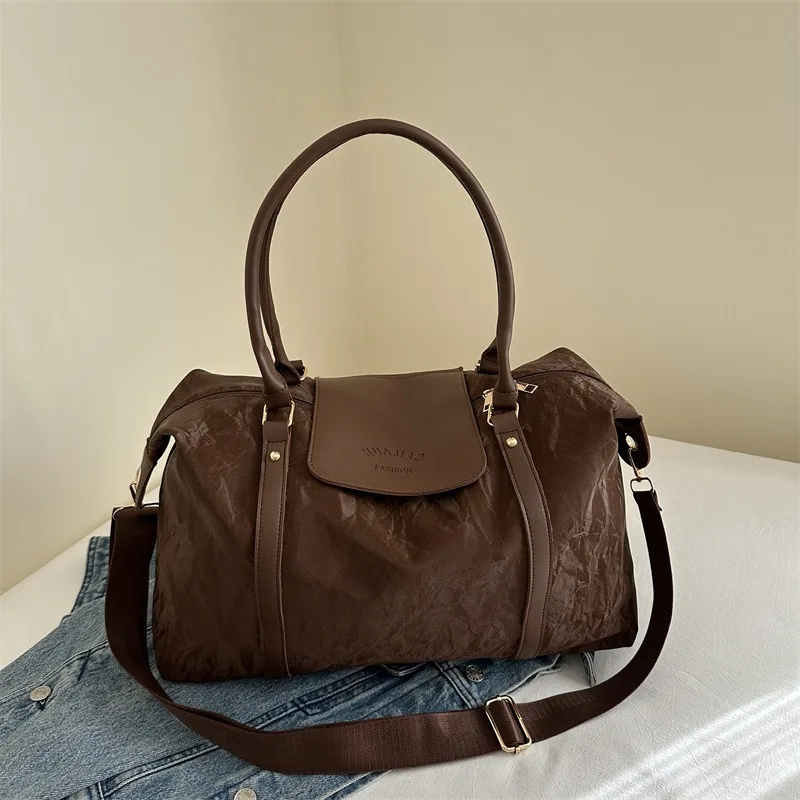 

Вместительная женская сумка для коротких поездок, легкая дорожная сумка для фитнеса, изысканная сумка для ручной клади, стильная и простая.