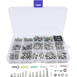 710pcs Universal RC Screw Kit 304 Stainless Steel Screws Assortment Set, Hardware Fasteners for Traxxas Axial Redcat HPI Arrma S