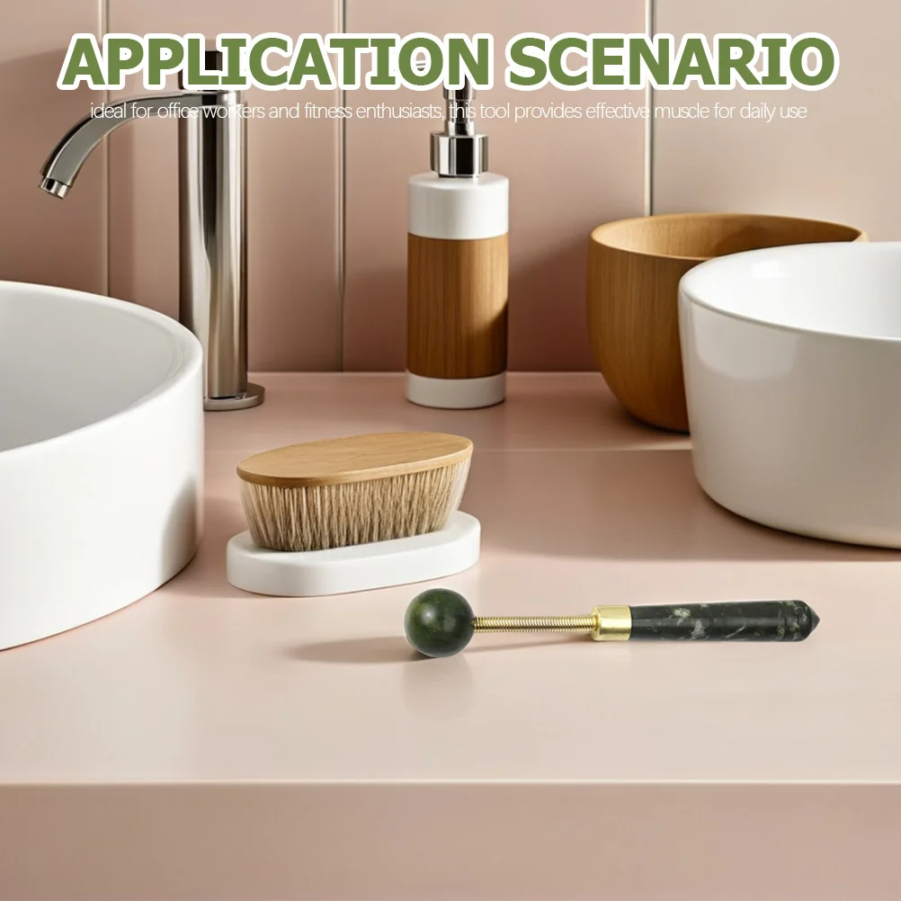 

Нефритовый массажный молоток, ручной массажер для мышц, точка давления акупунктурных точек, инструмент для снятия соскабливания тела, массажный шариковый молоток